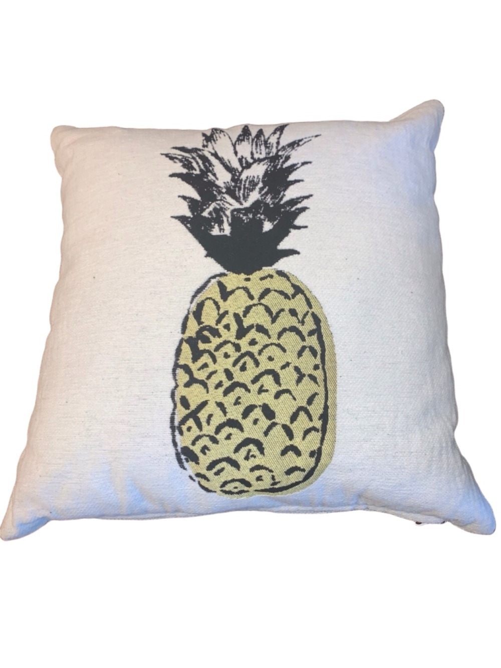 Unbranded Accent Pillow One Size White Black Pineapple reversible